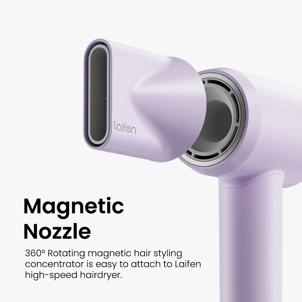 Laifen LF03 SE Hair Dryer Smoothing Nozzle - Light Purple - Image 2