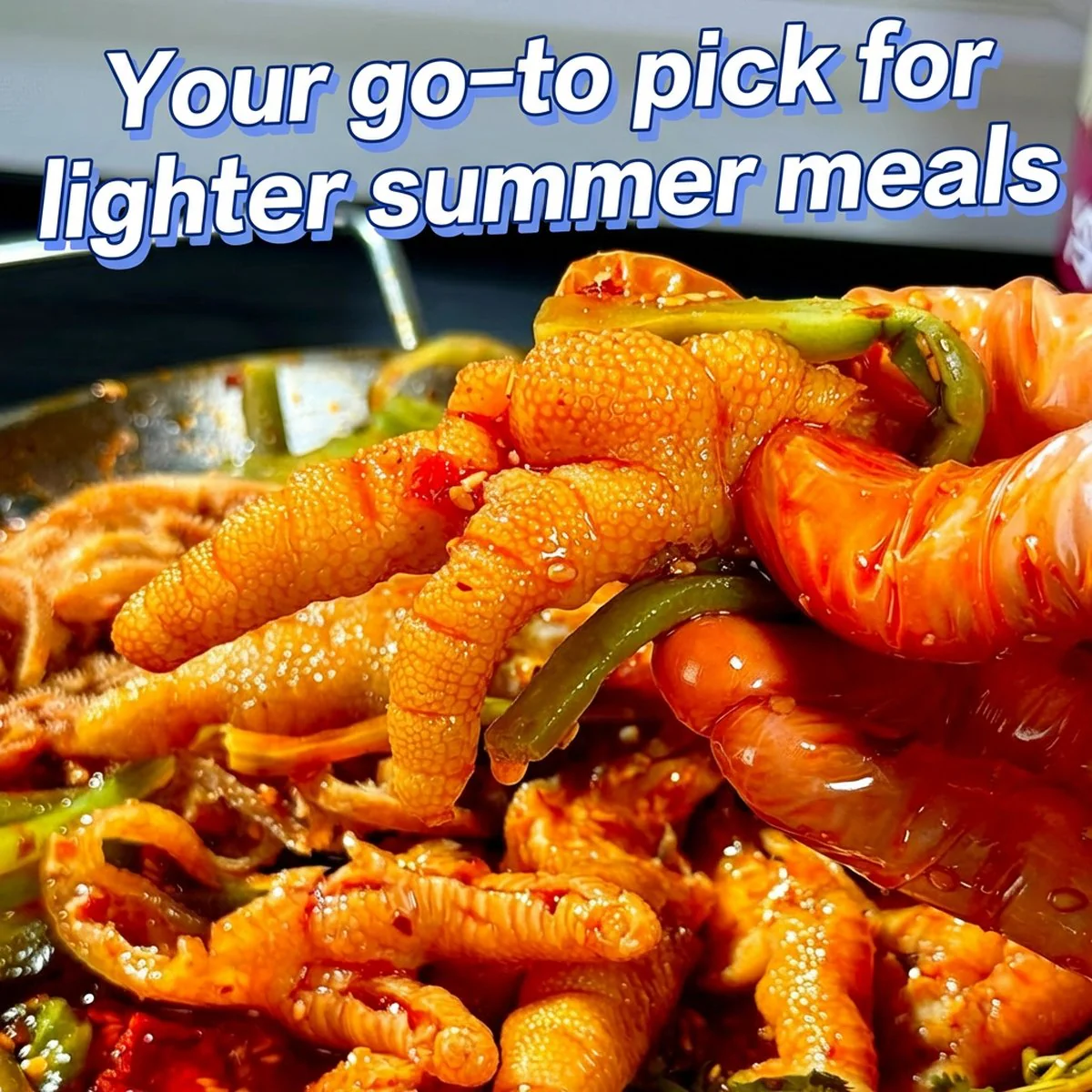Laiji Cold-Eat Sour & Spicy Chicken Feet & Celtuce – 250g - Image 2
