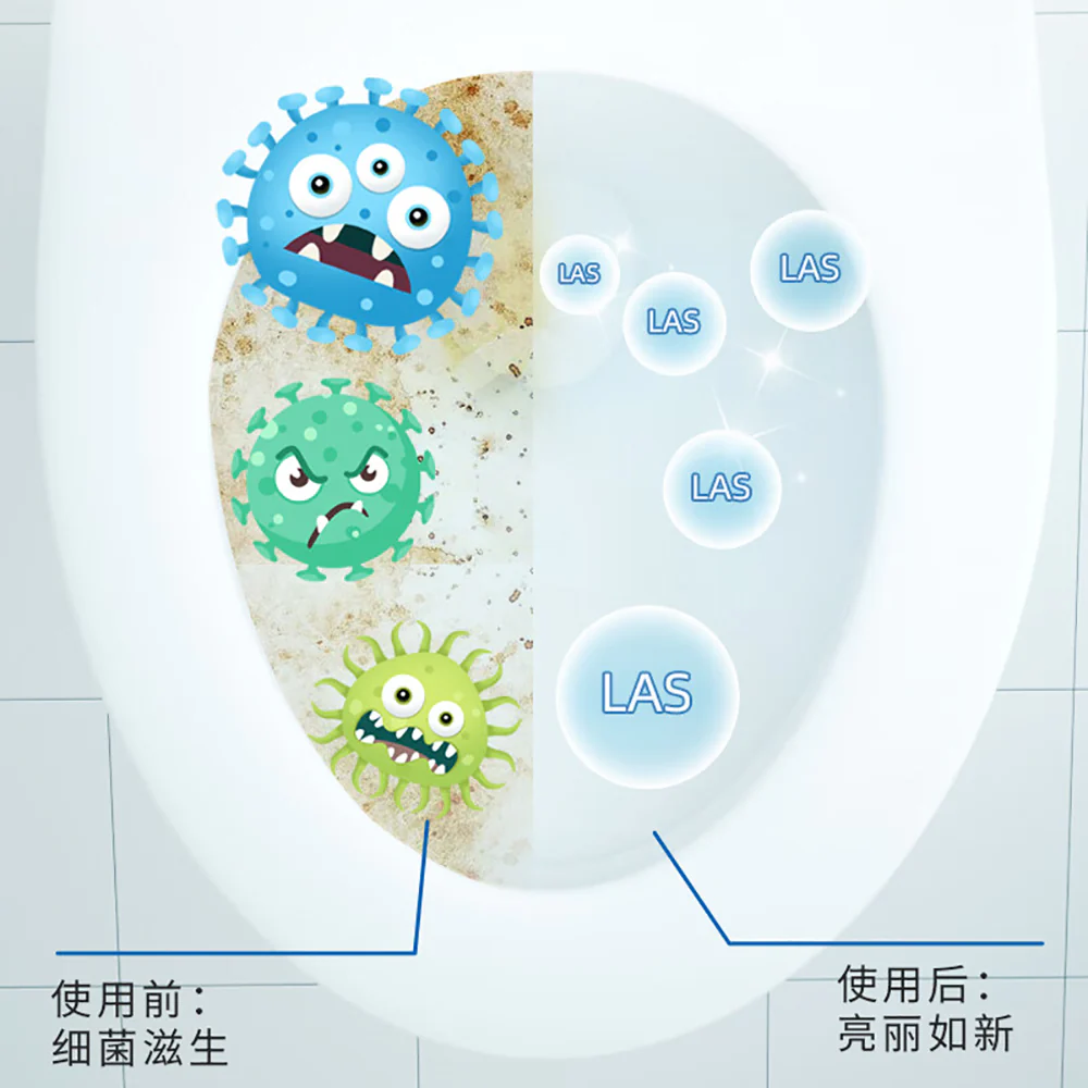 Lanjing Blue Bubble Toilet Cleaner - 50g x 5 Pieces - Image 4