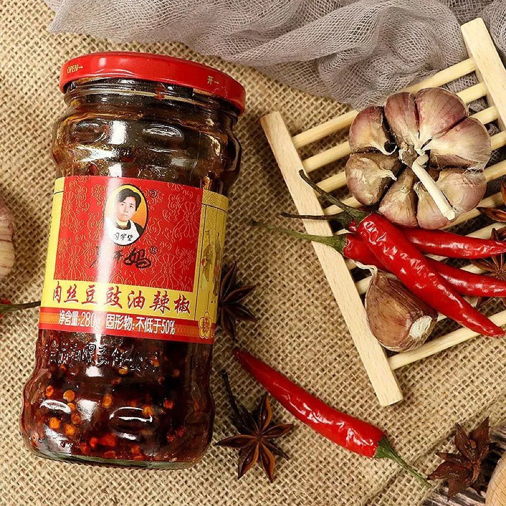Lao Gan Ma Spicy Chili Crisp with Shredded Pork and Black Beans - 280g - Image 4