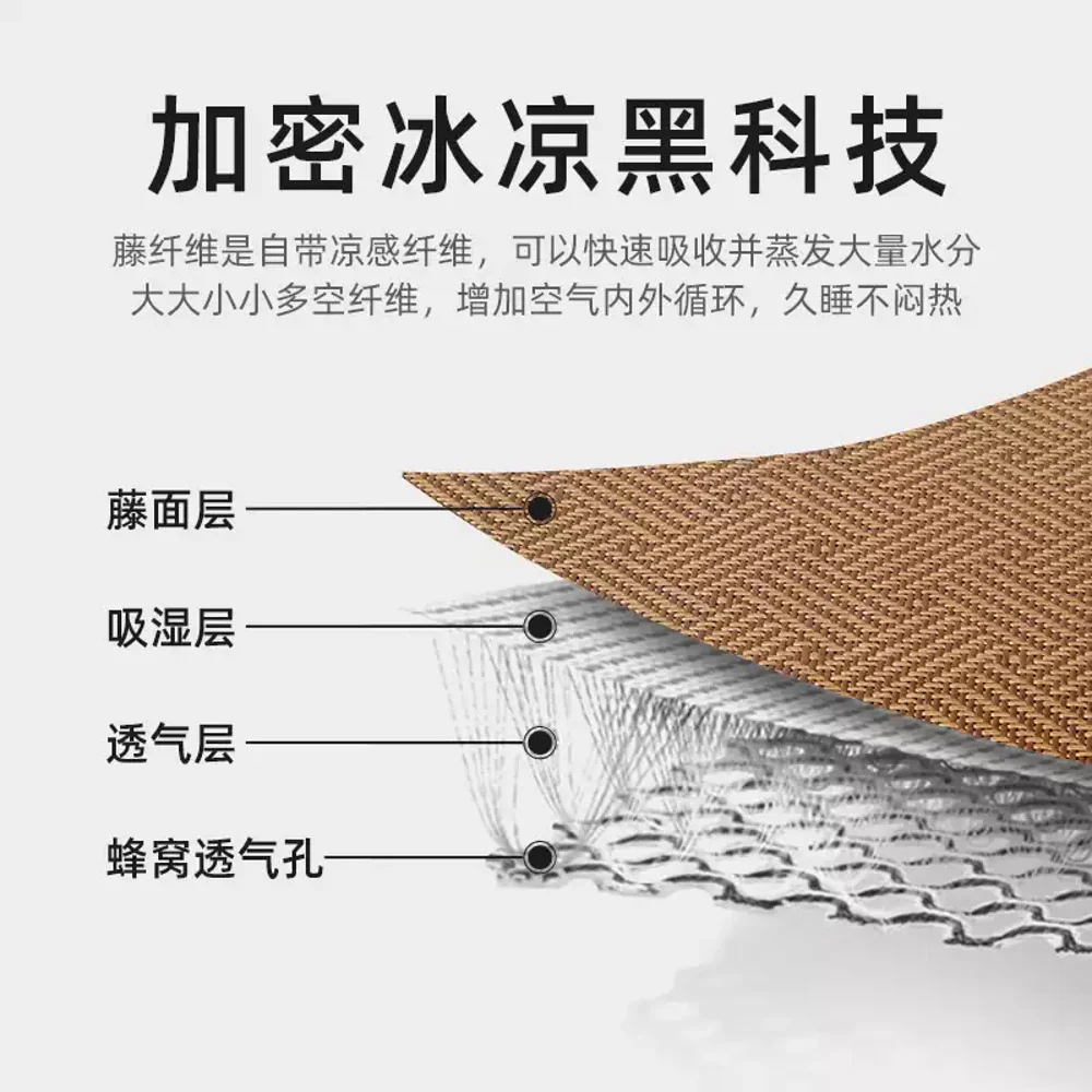 Lao Xijiang Double-Sided Bamboo Mat 90x195cm Without Pillowcase - Image 2