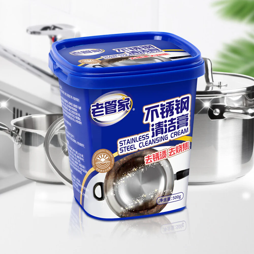 Laoguanjia Stainless Steel Cleansing Cream 500g – Non-Scratch Cookware & Sink Polish Cleaner - Image 5