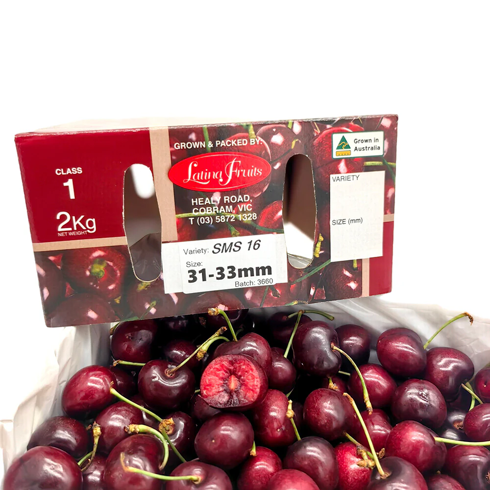 Latina Fruits SMS16 Cherries Gift Box 31-33mm - 2kg - Image 3