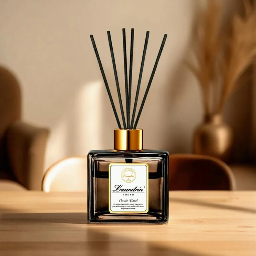 Laundrin Tokyo Classic Floral Room Diffuser 80ml - Reed Diffuser - Image 2