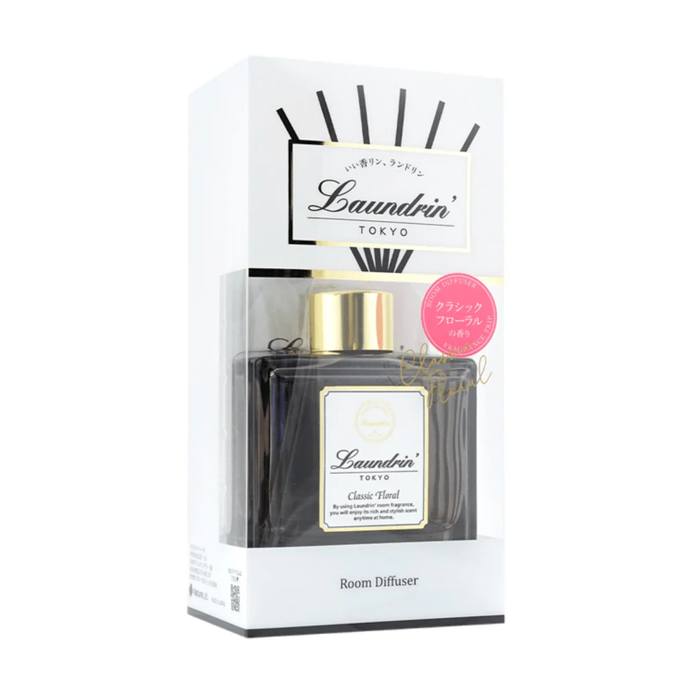 Laundrin Tokyo Classic Floral Room Diffuser 80ml - Reed Diffuser - Image 4