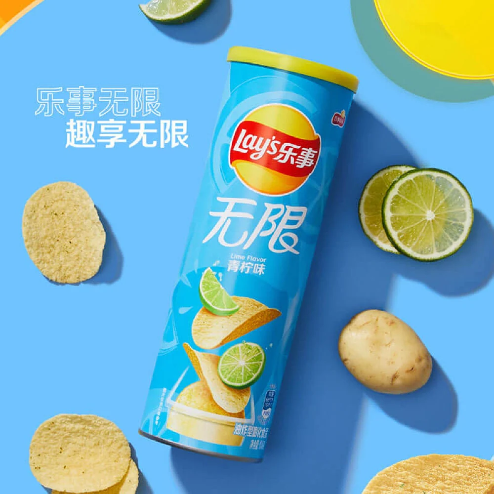 Lay's Infinite Lime Flavor Potato Chips - 104g - Image 2