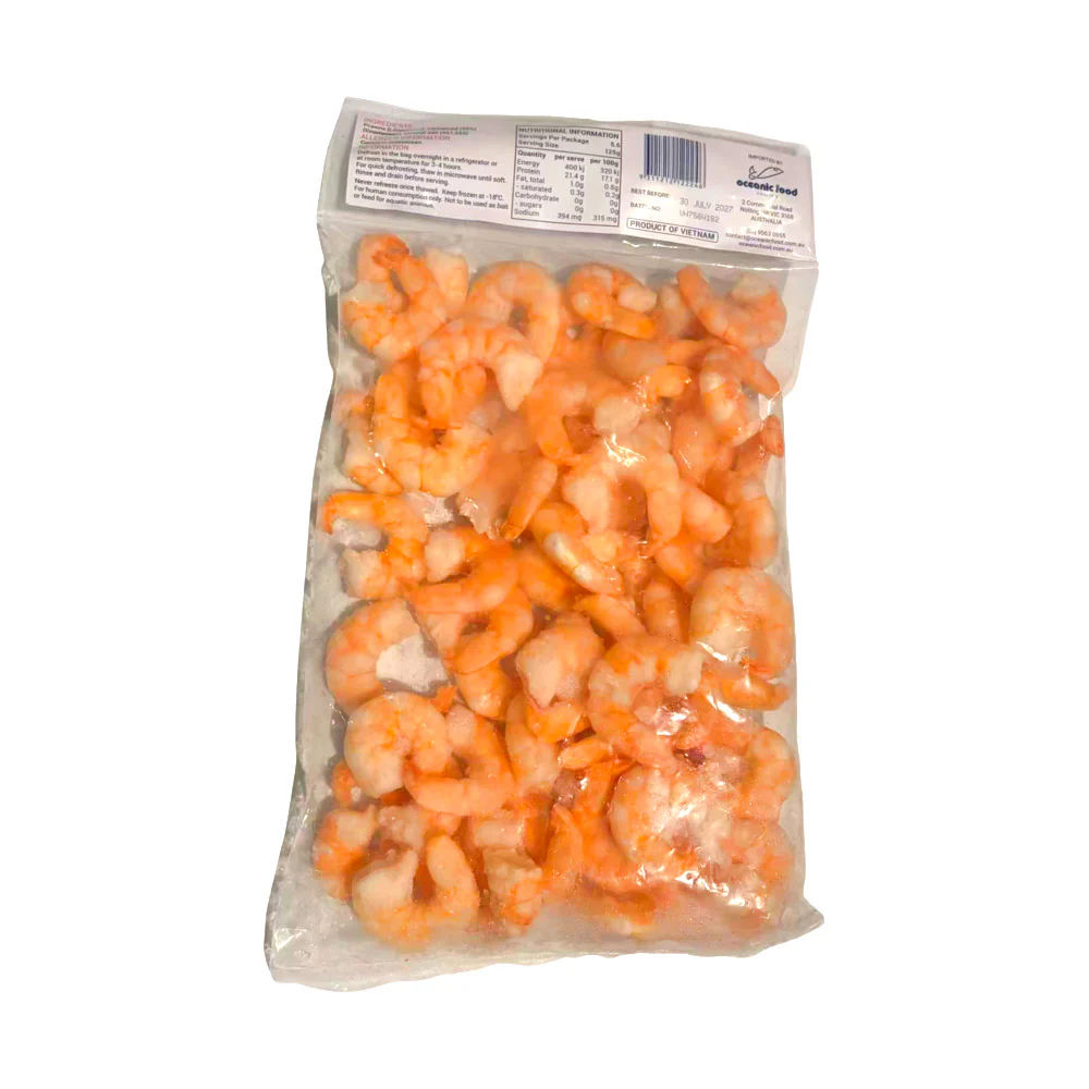 Le Ocean Cooked & Peeled Prawns 31/40 Tail-Off 700g - Image 2