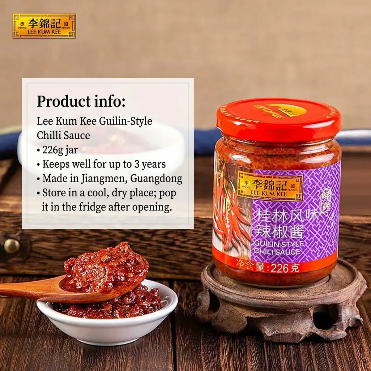 Lee Kum Kee Guilin Style Chilli Sauce 226g - Chinese Chilli Paste for Stir-Fries & Noodles - Image 4