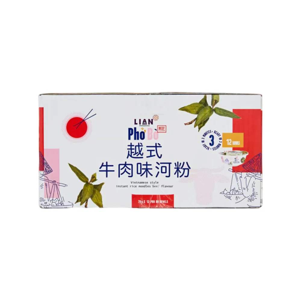 LIAN Vietnamese-Style Beef Pho Rice Noodles 70g – Limited Import