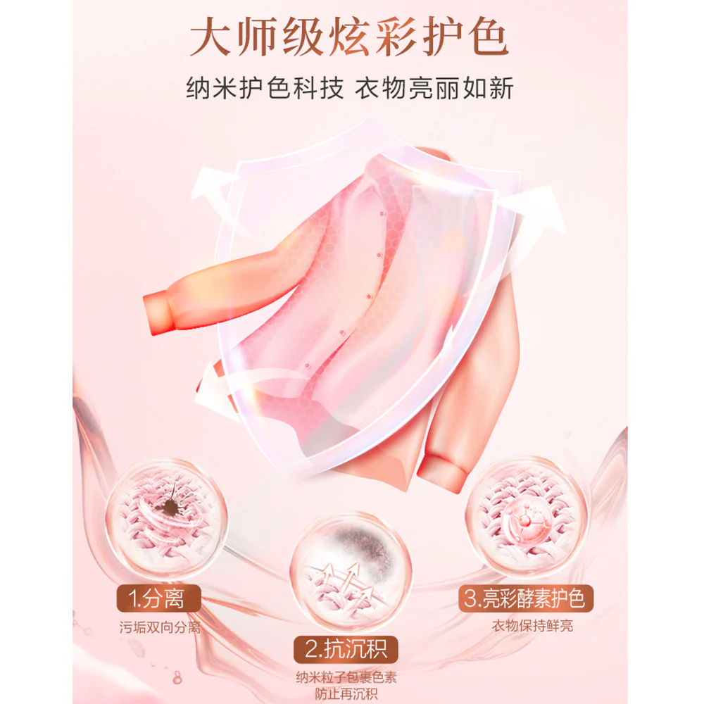 Liby Master Fragrance Natural Laundry Powder - Dreamy Grass Rose Scent 800g - Image 2