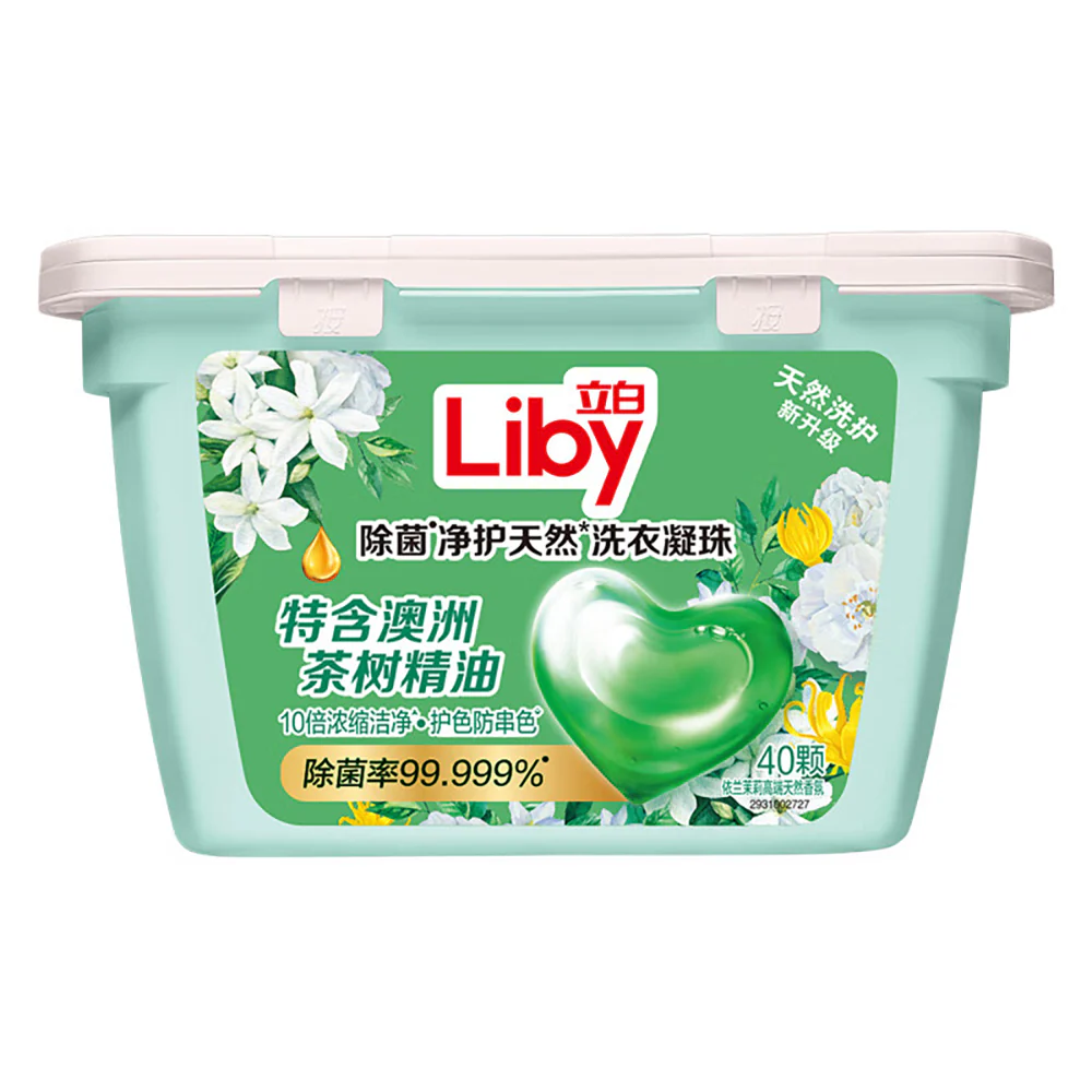 Liby Natural Antibacterial Laundry Pods - 40 Pods, 320g