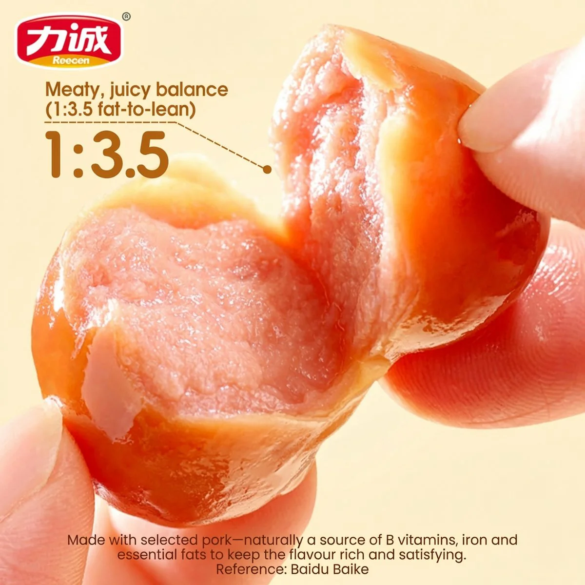 Licheng Juicy Bite-Size Pork Sausages 90g - Image 3