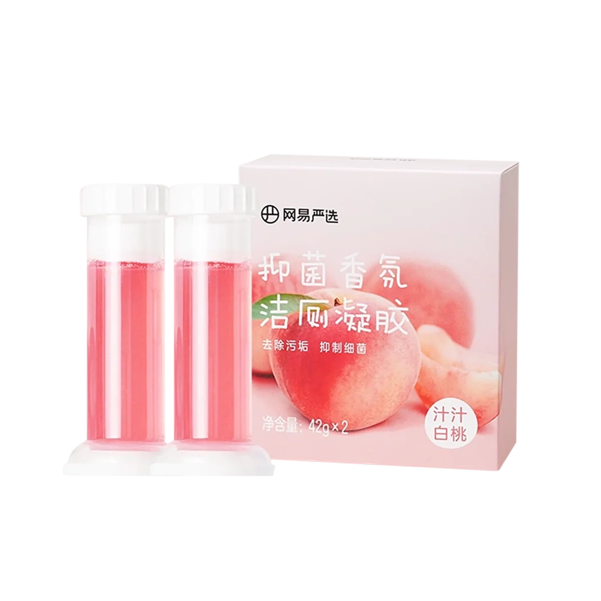 Lifease Antibacterial Fragrance Toilet Gel - Juicy White Peach, 42g x 2 - Image 2