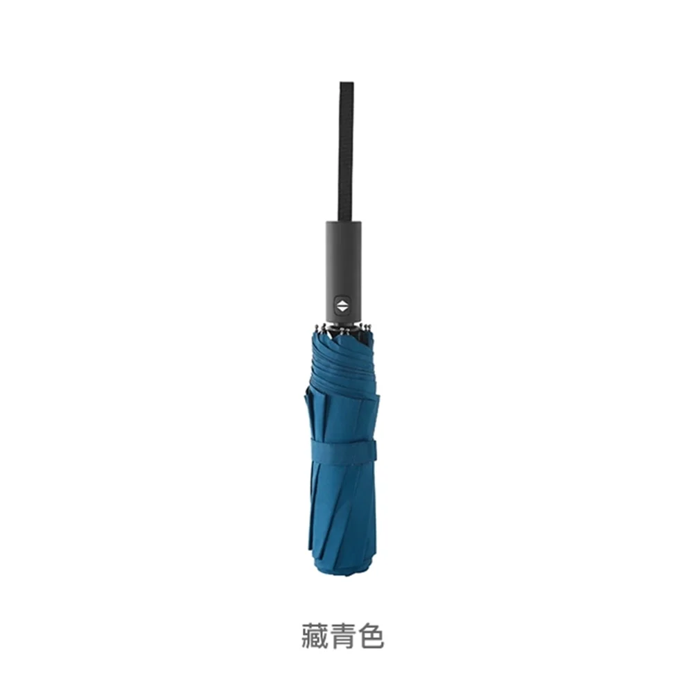 Lifease Automatic Folding Dual-Use Umbrella - Navy Blue - Image 4