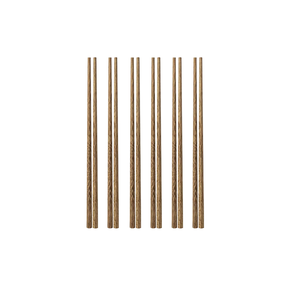 Lifease Classic Solid Wood Chopsticks - 6 Pairs - Image 4