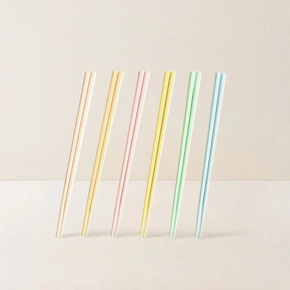 Lifease Crystal Alloy Chopsticks - Morandi Colors, Set of 6 Pairs