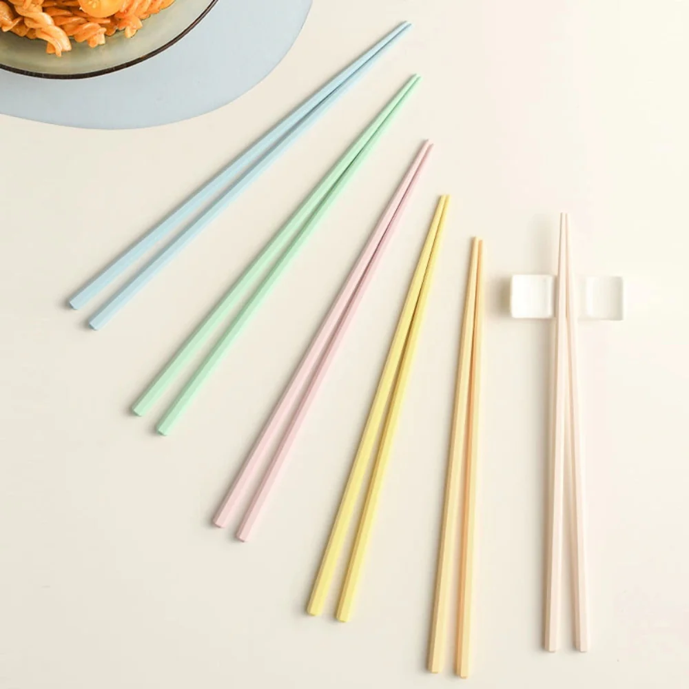 Lifease Crystal Alloy Chopsticks - Morandi Colors, Set of 6 Pairs - Image 2