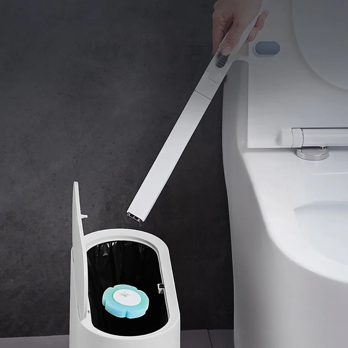 Lifease Disposable Toilet Brush with 30 Replacement Heads - Image 2