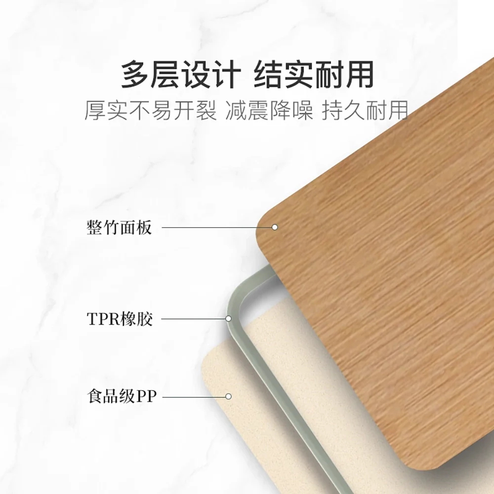 Lifease Double-Sided Bamboo and PP Cutting Board - Large 40.7*30.5*1.8cm - Image 3