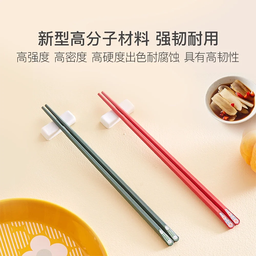 Lifease Little Garden Alloy Chopsticks - Japanese Style, Set of 5 Pairs - Image 3