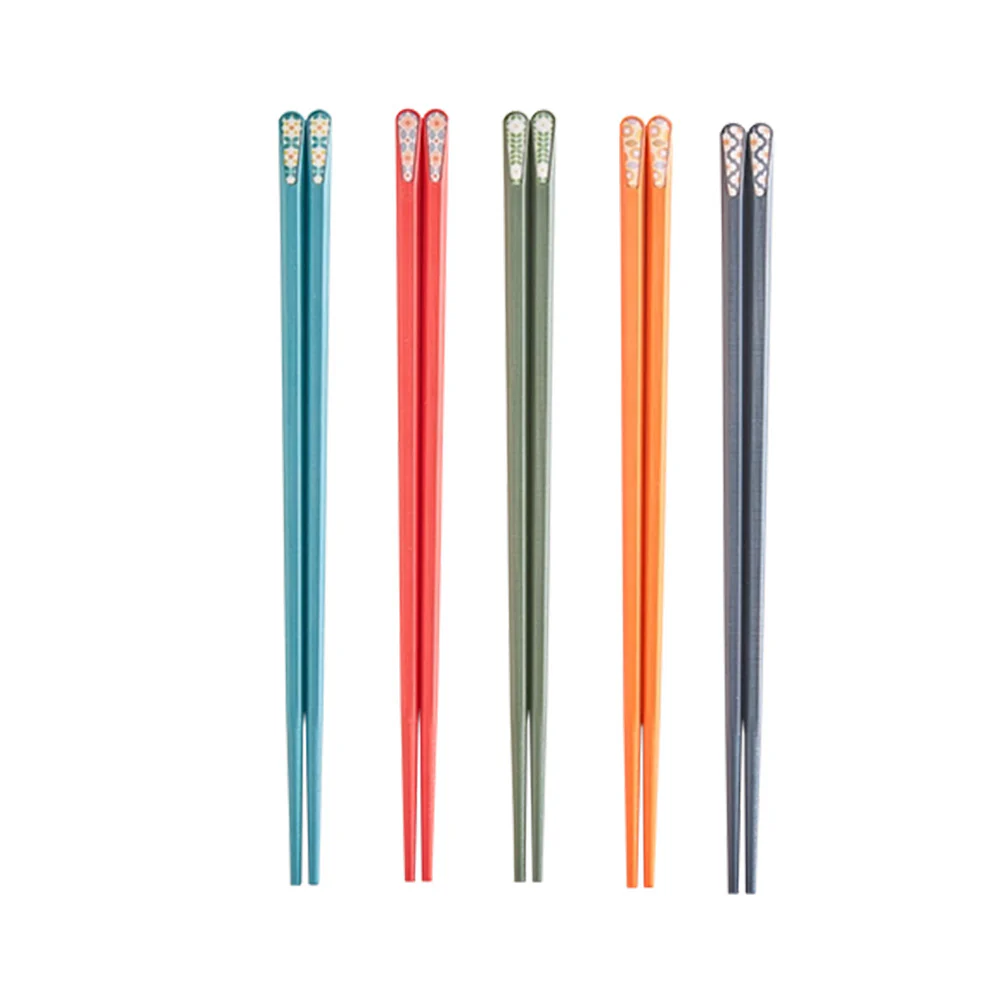 Lifease Little Garden Alloy Chopsticks - Japanese Style, Set of 5 Pairs - Image 5