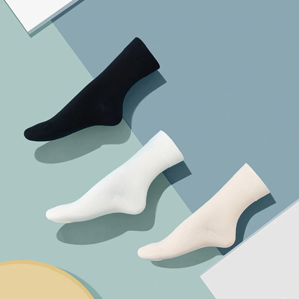 Lifease Women's Combed Cotton Socks - 5 Pairs Mixed Colors - Image 2