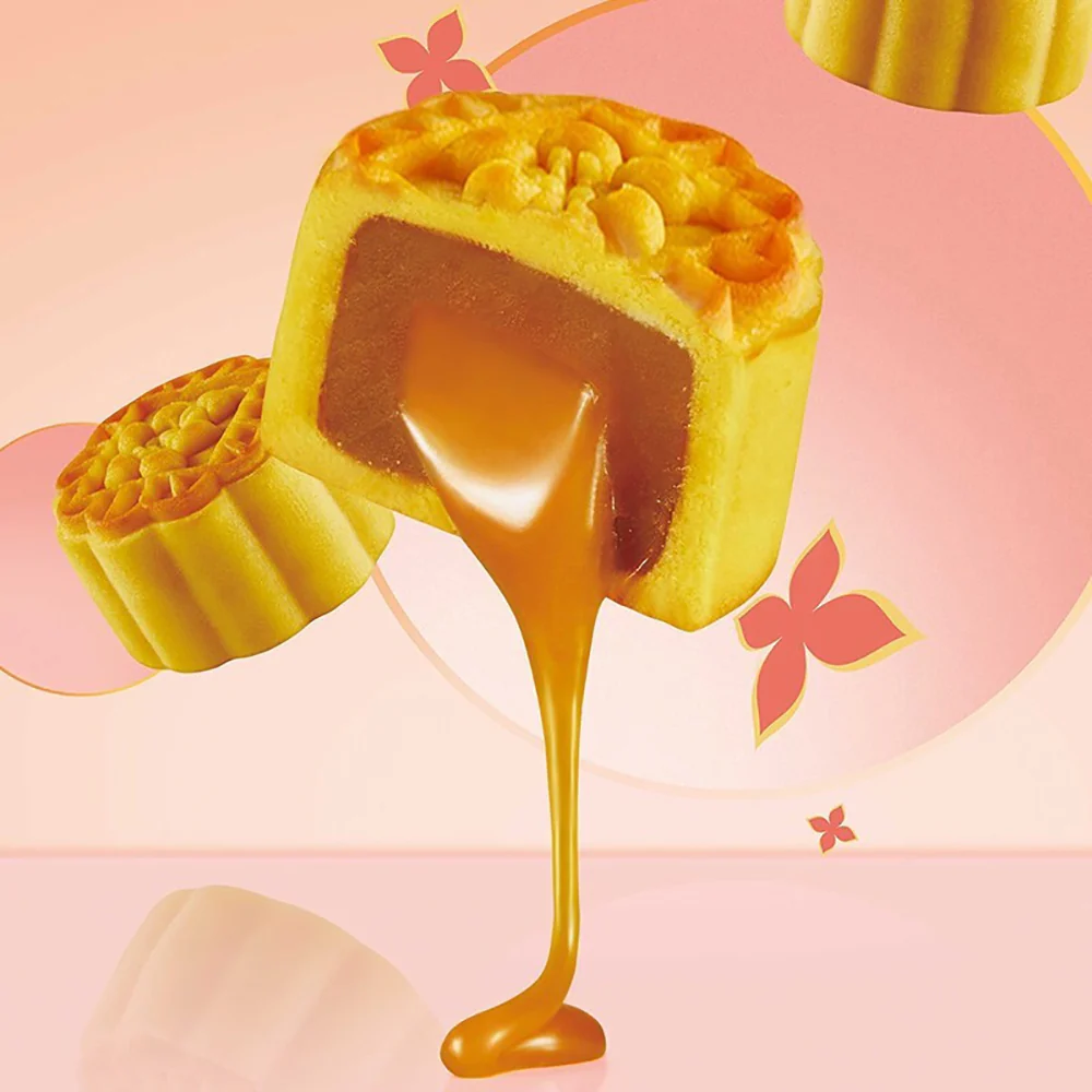 Likoufu Guangzhou Restaurant Cheese Lava Custard Cantonese Mooncakes 8pcs 400g - Image 3