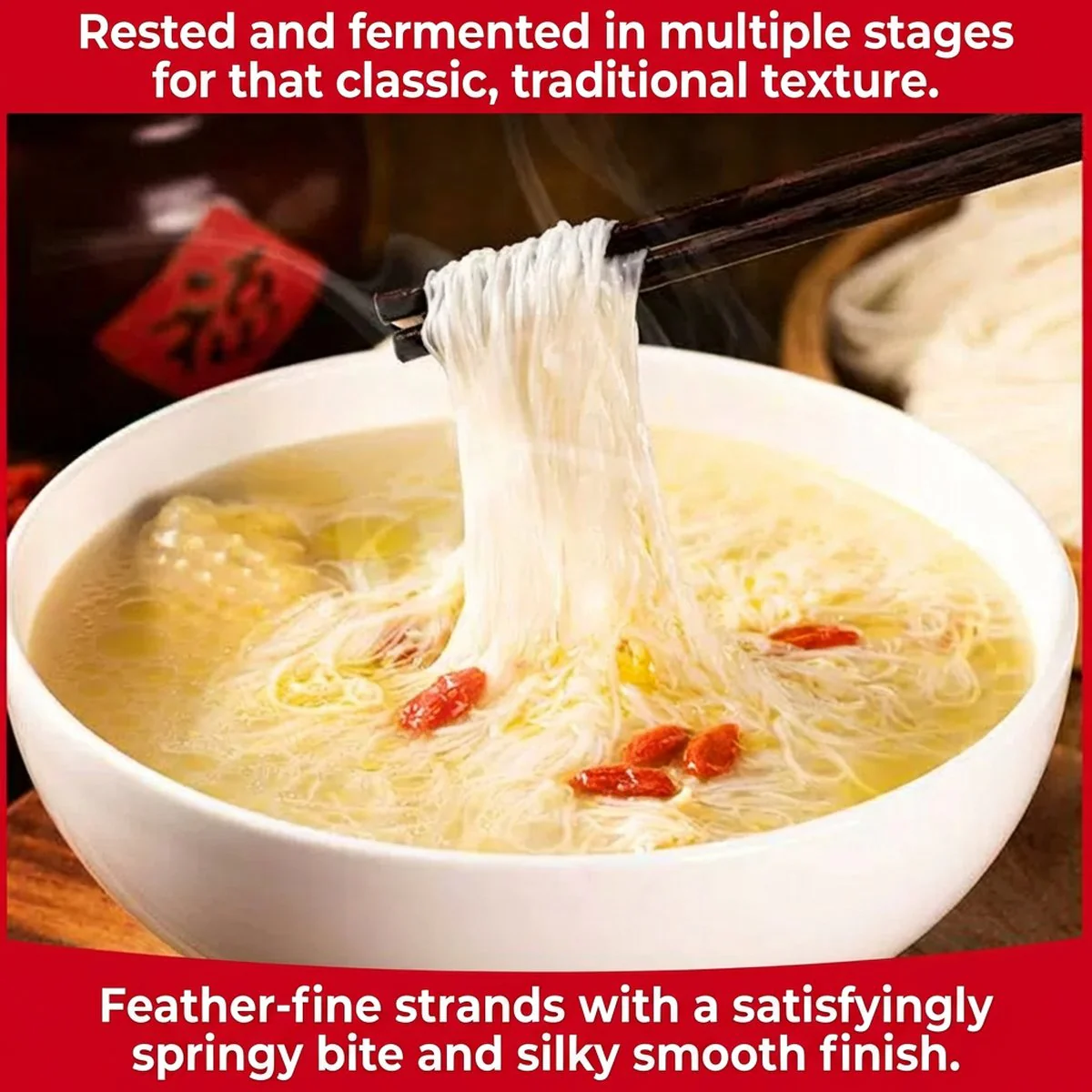 Lin A Rong Unsalted Thin Wheat Noodles 40g × 3 – Baby-Friendly Somen-Style Noodles - Image 2