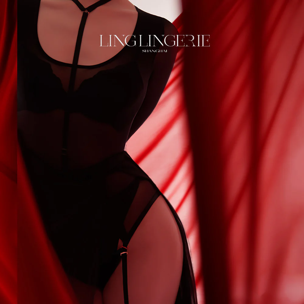 Ling Lingerie Black Bodysuit - Size L - Image 2