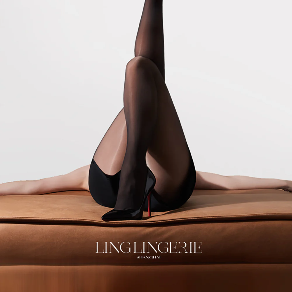 Ling Lingerie Black Stockings - Size L - Image 2
