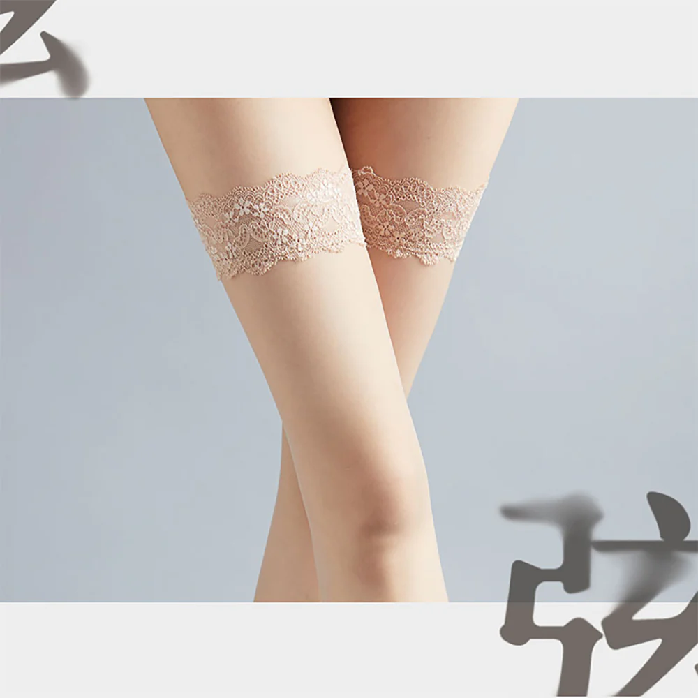 Ling Lingerie String Series Sand Color Stockings - One Size - Image 5