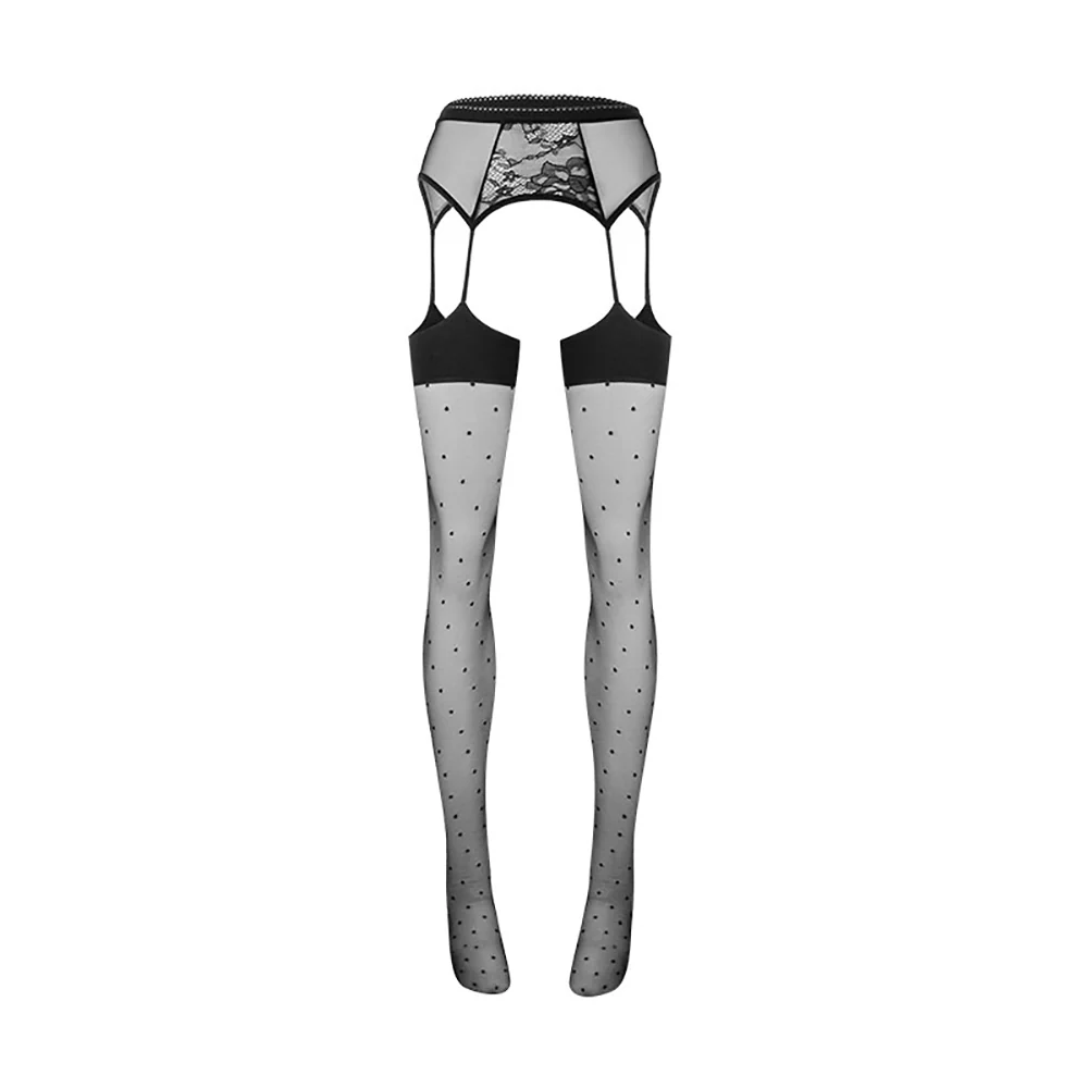 Lingorail M-Series White Suspender Stockings - Size M - Image 5