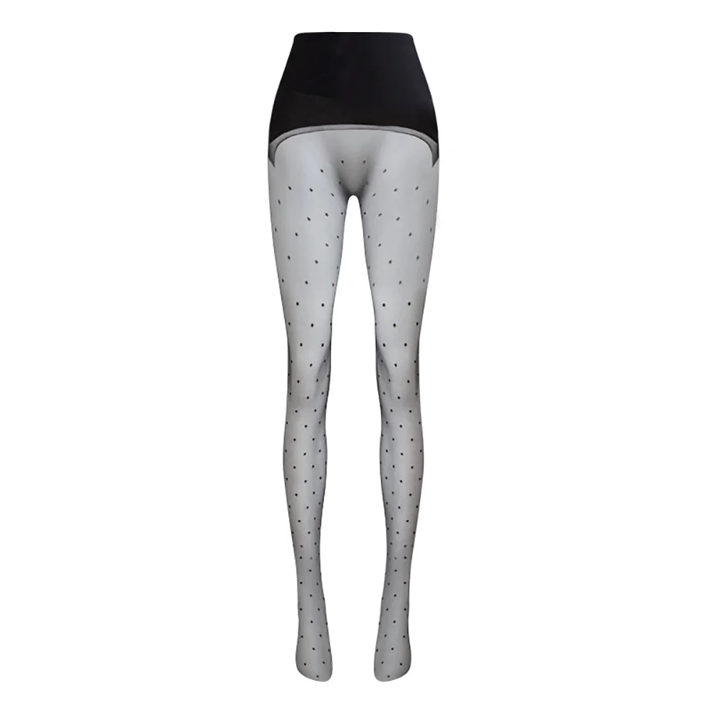 Lingorail Seamless Crotch Black Tights - Mid-High Waist - Image 5