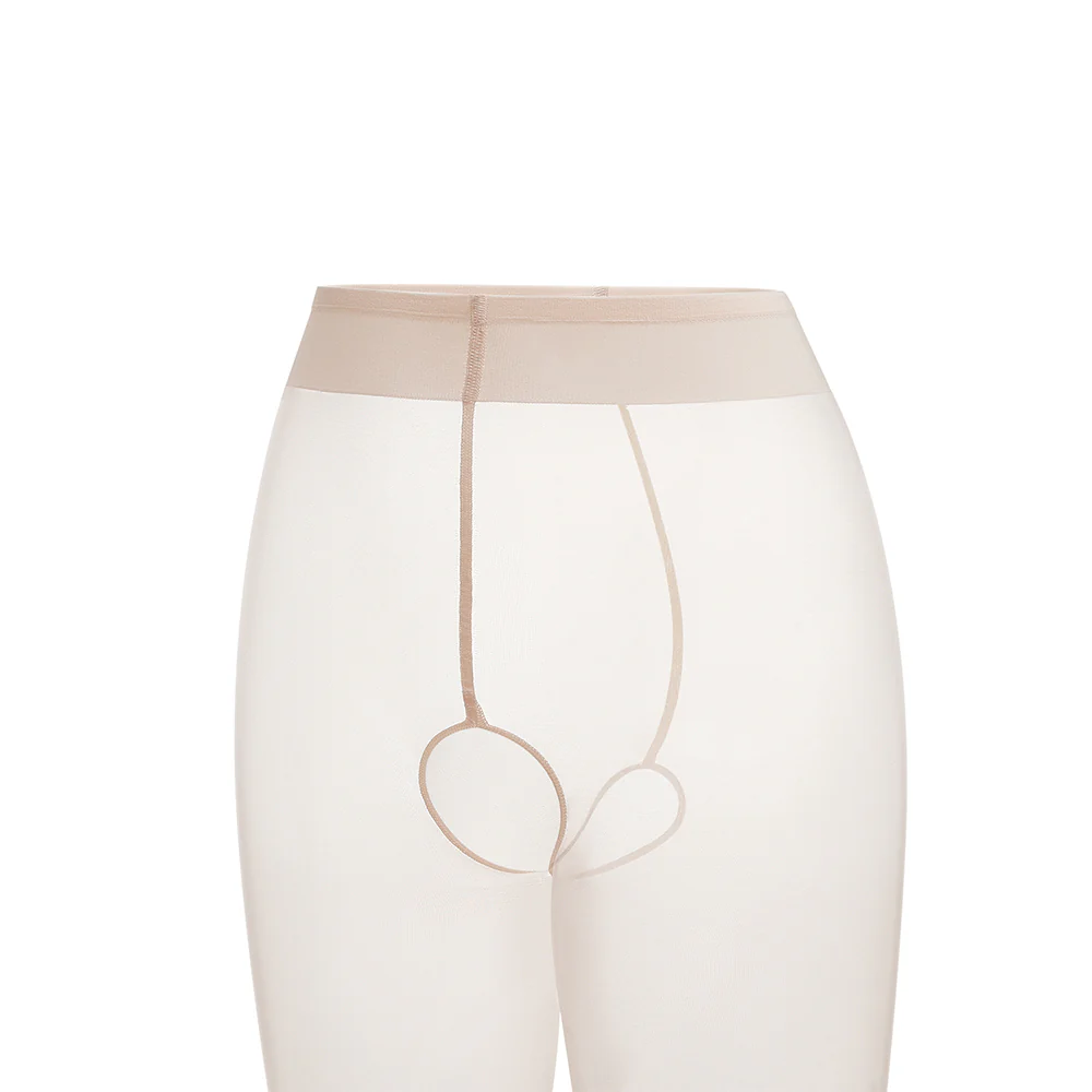 LingSilk Seamless Black Pantyhose - Size L - Image 4