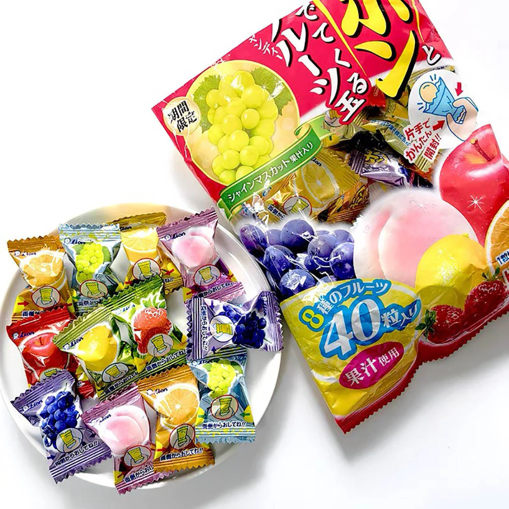 Lion Assorted Fruit Flavored Carbonated Candy - 140g - Image 3