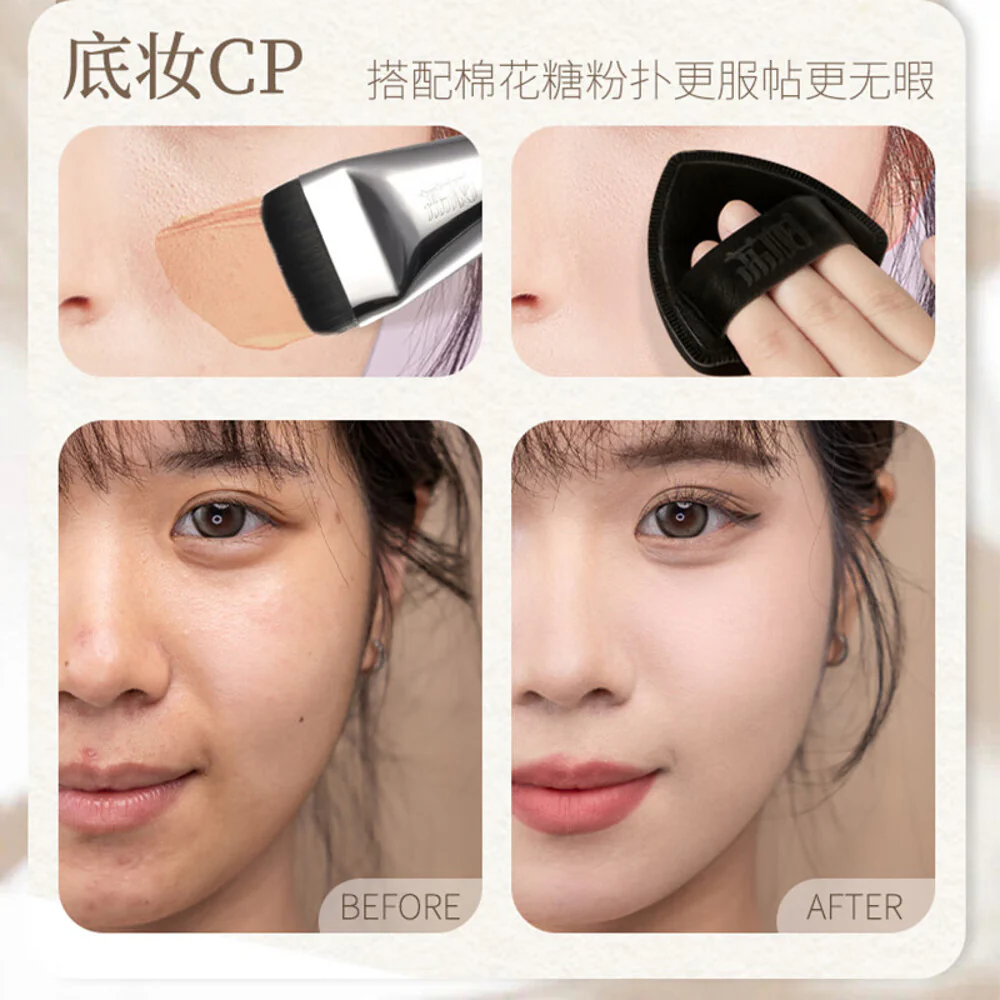 Lishu Flawless Base Makeup Black Pineapple Puff Brush Set - Image 3