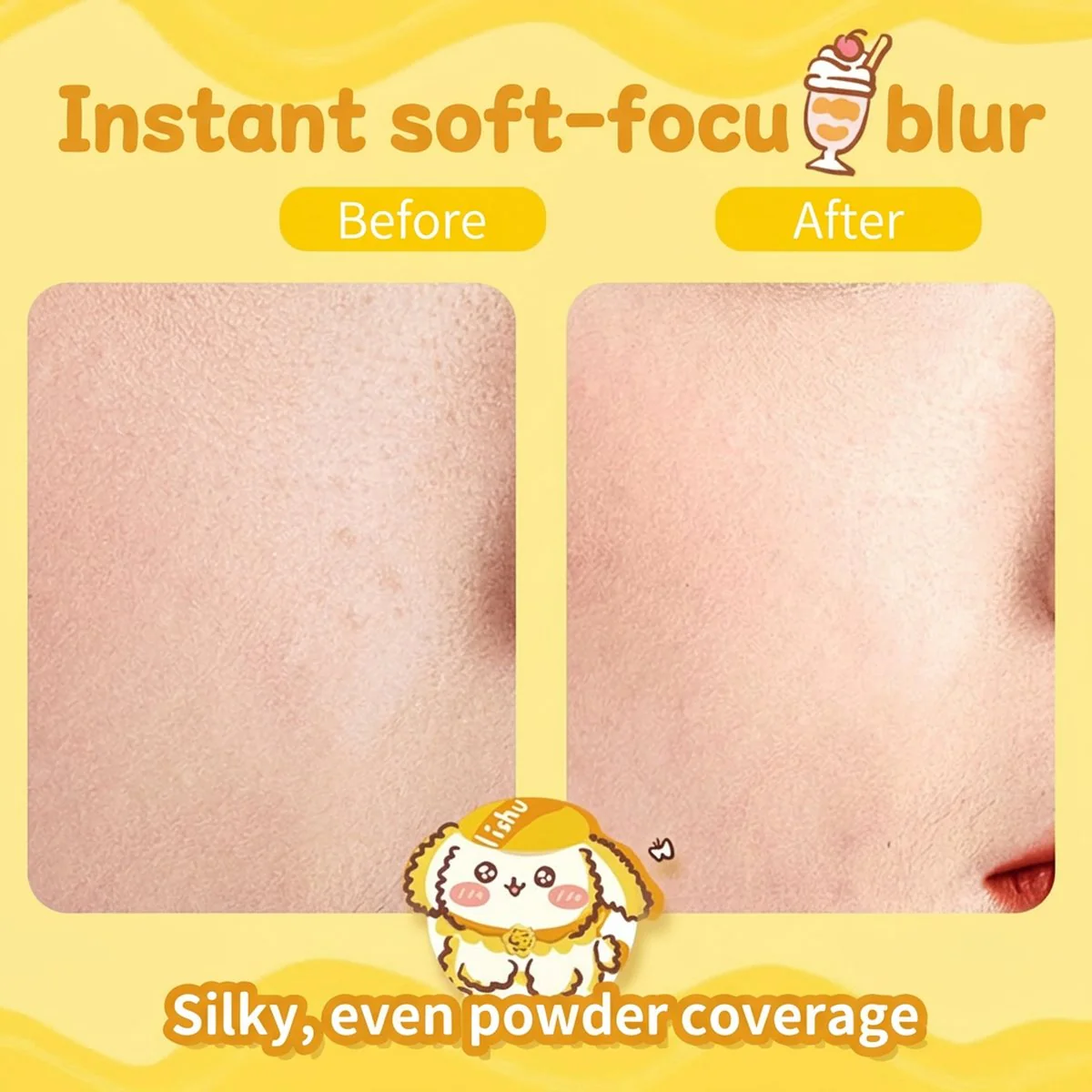 Lishu Powder Puff - Flocked Makeup Puff - Image 5