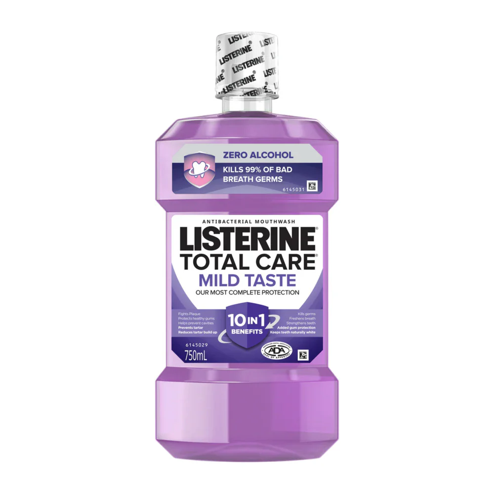 Listerine Total Care Mild Taste Alcohol-Free Mouthwash 750mL
