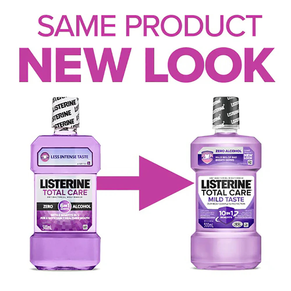 Listerine Total Care Zero Alcohol Mouthwash - Purple, 1L - Image 2