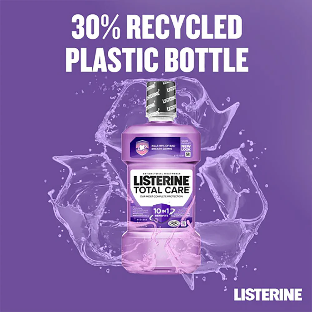 Listerine Total Care Zero Alcohol Mouthwash - Purple, 1L - Image 4