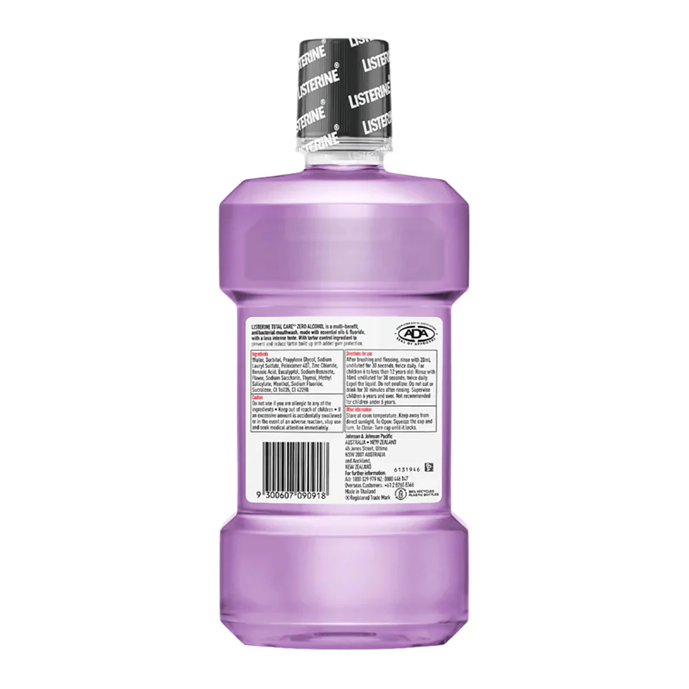 Listerine Total Care Zero Alcohol Mouthwash - Purple, 1L - Image 5