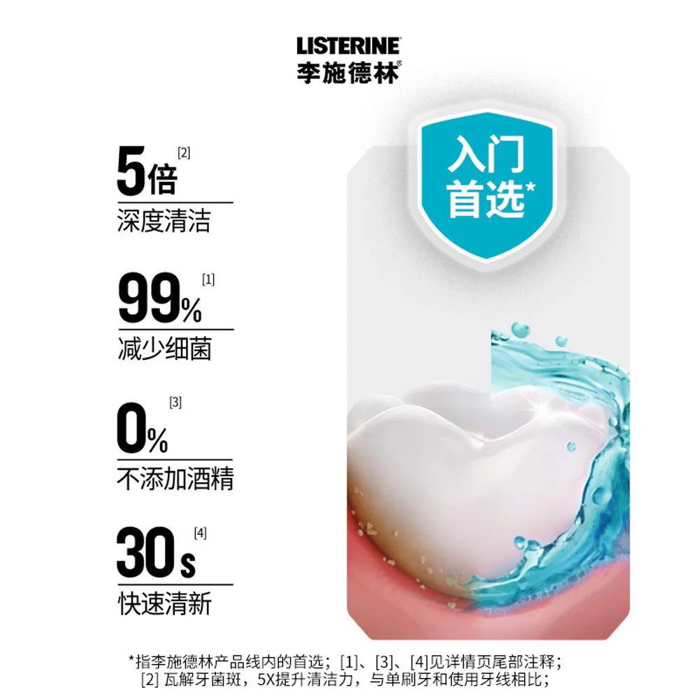 Listerine Zero Alcohol Mouthwash Mild Taste 750mL - Image 4