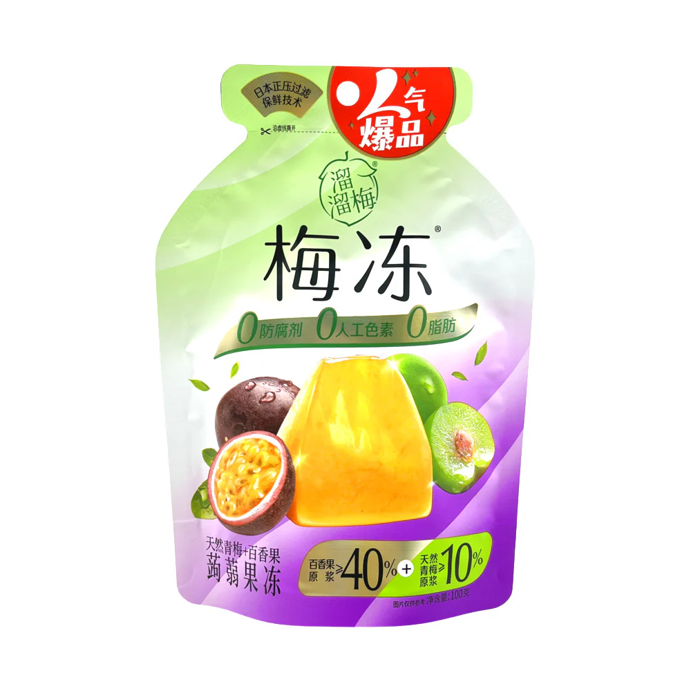 Liuliu Mei Meidong Green Plum & Passionfruit Konjac Jelly 100g