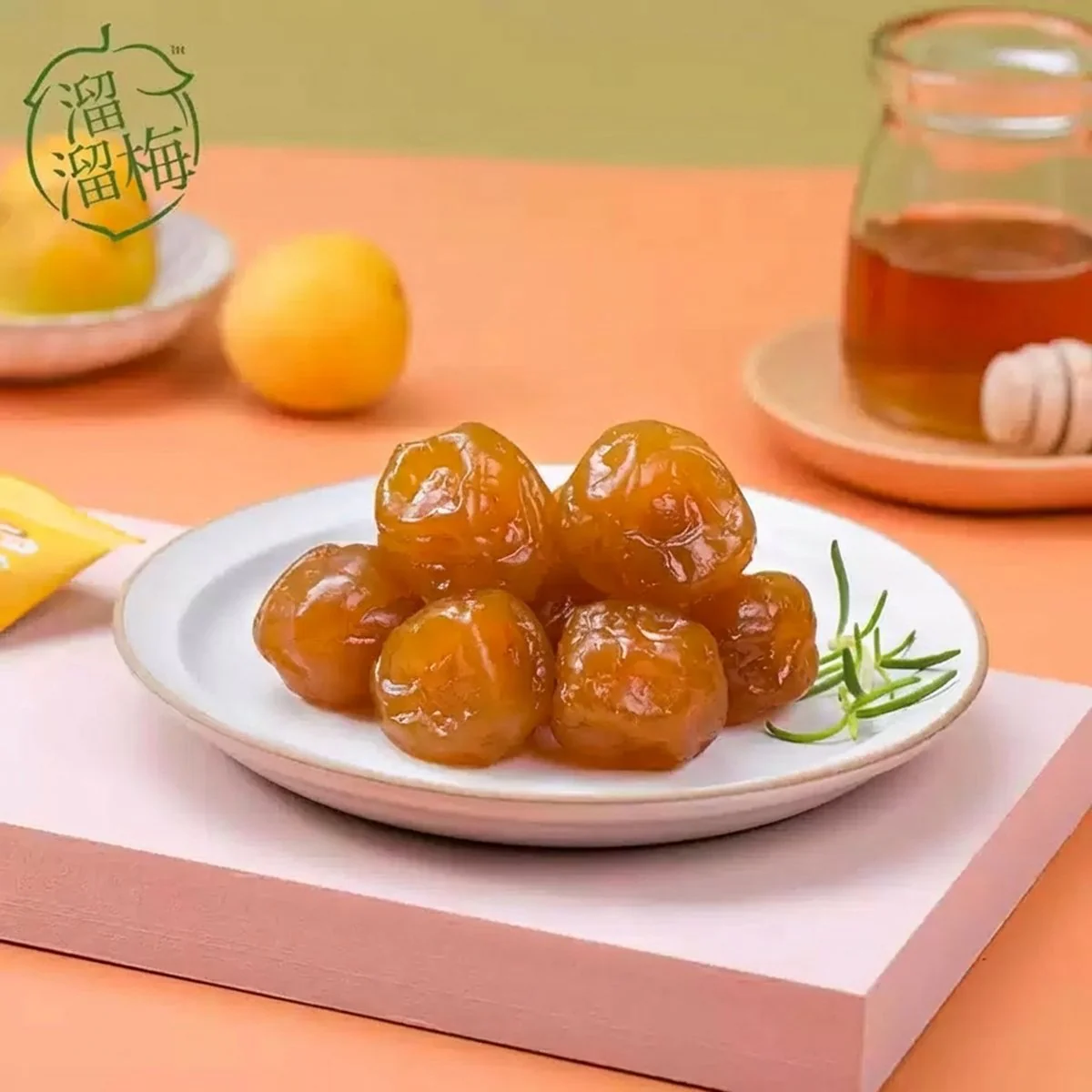 Liuliumei Honey Green Plums 60g - Chewy Preserved Plum Snack - Image 2