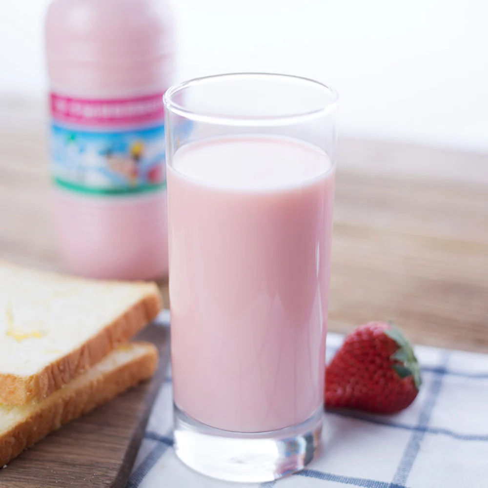 Liziyuan Strawberry Flavored Milk Drink - 450ml x 12 Bottles - Image 4