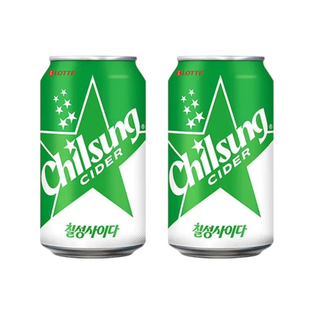 Lotte Chilsung Cider Lemon-Lime Soda 355ml x 6 Cans - Image 3