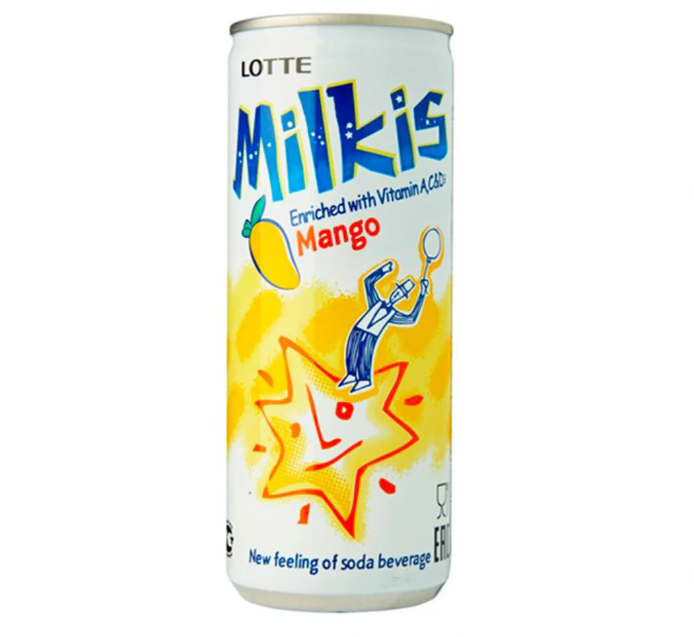 Lotte Milkis Mango Milk Soda 250ml - Korean Creamy Soft Drink