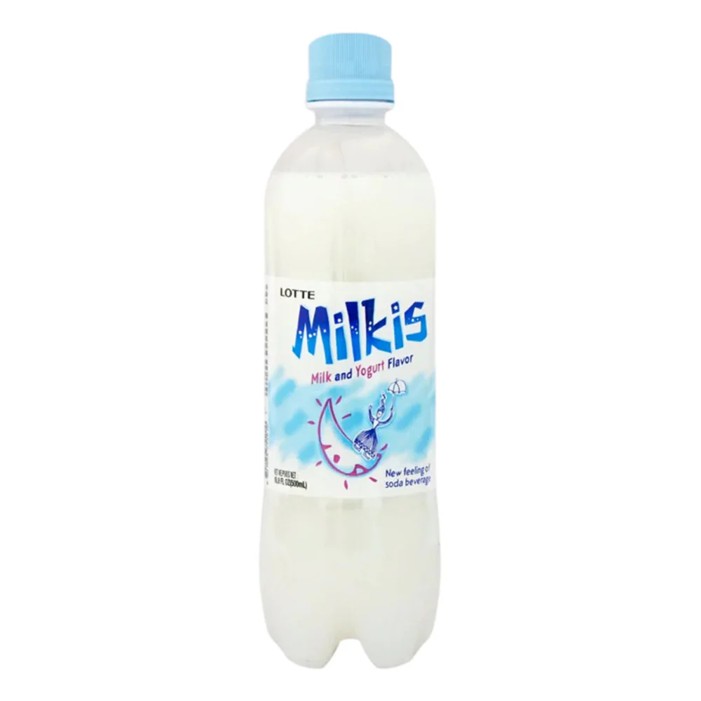 Lotte Milkis Original Milk & Yoghurt Flavour Soda 500ml - Korean Milk Soda Drink