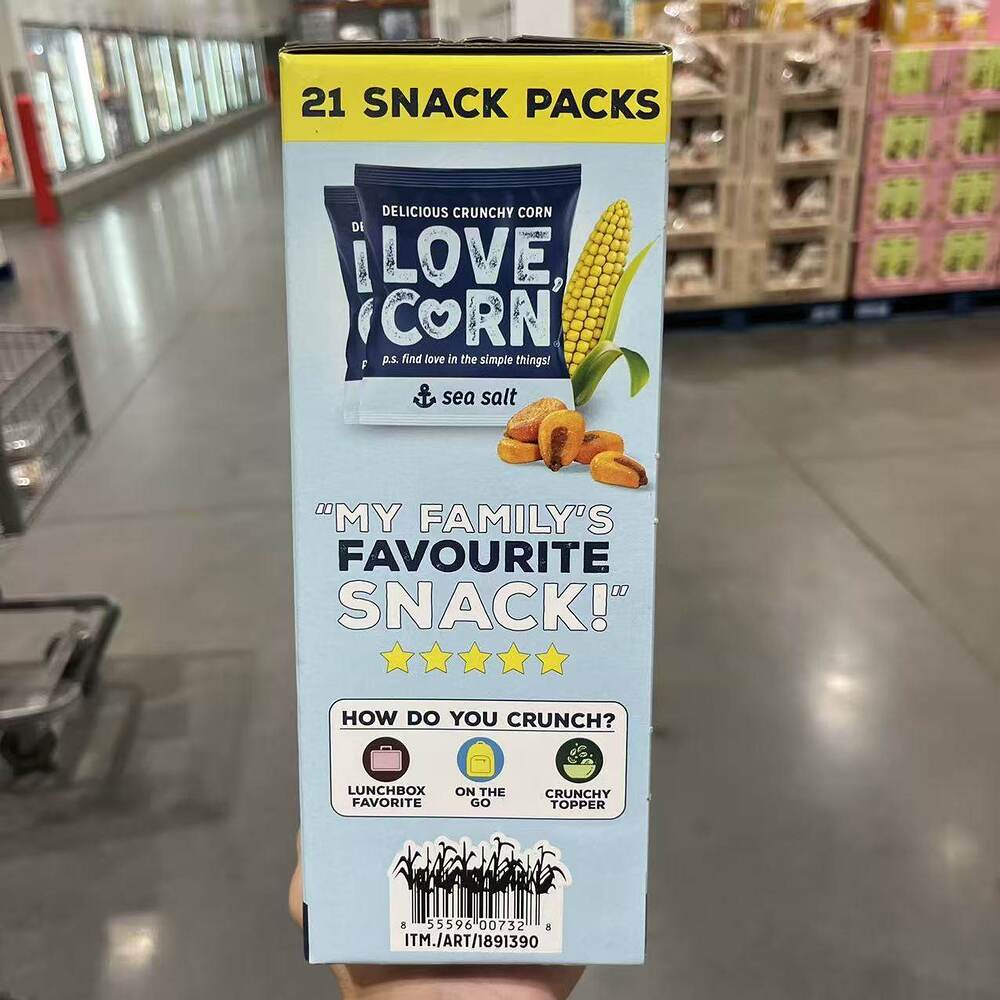 Love Corn Sea Salt Crunchy Corn Snack 21g x 20 Packs – Limited Import - Image 3