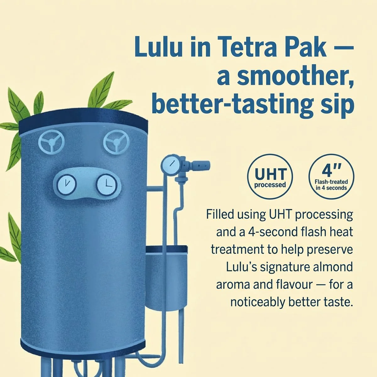 Lulu Almond Drink 1L x 6 Cartons - Plant-Based Almond Beverage - Image 2